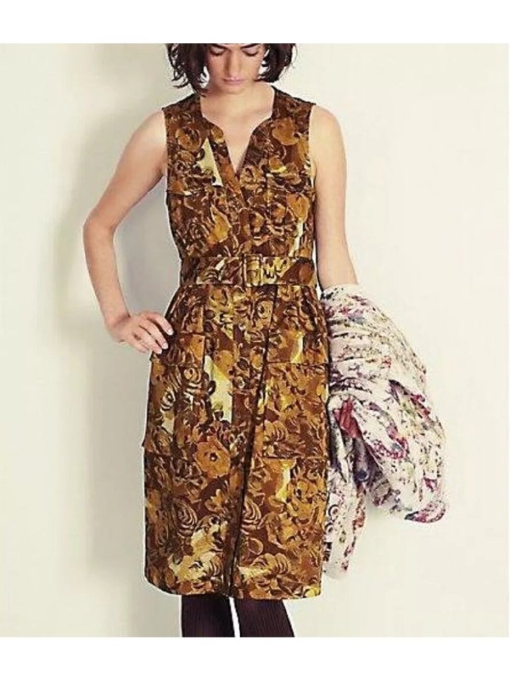 Anthropologie Moulinette Soeurs Brassica Safari Dress with Pockets Dress 0